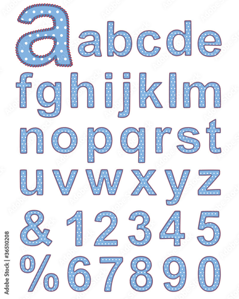 Textile alphabet