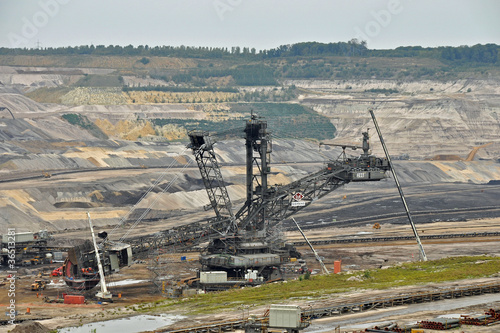 Braunkohlebagger im Tagebau Inden photo