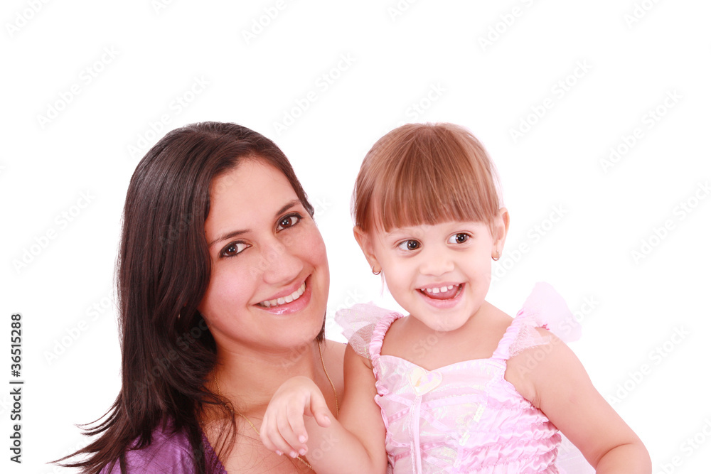 Mommy holding and smiling her girl dressed as a ballerina Mommy holding and smiling her girl dressed as a ballerina