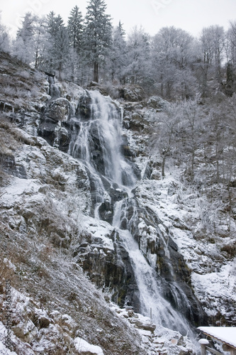 Todtnau Waterfall at winter time