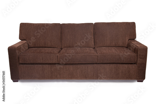 Brown micro fiber couch sofa