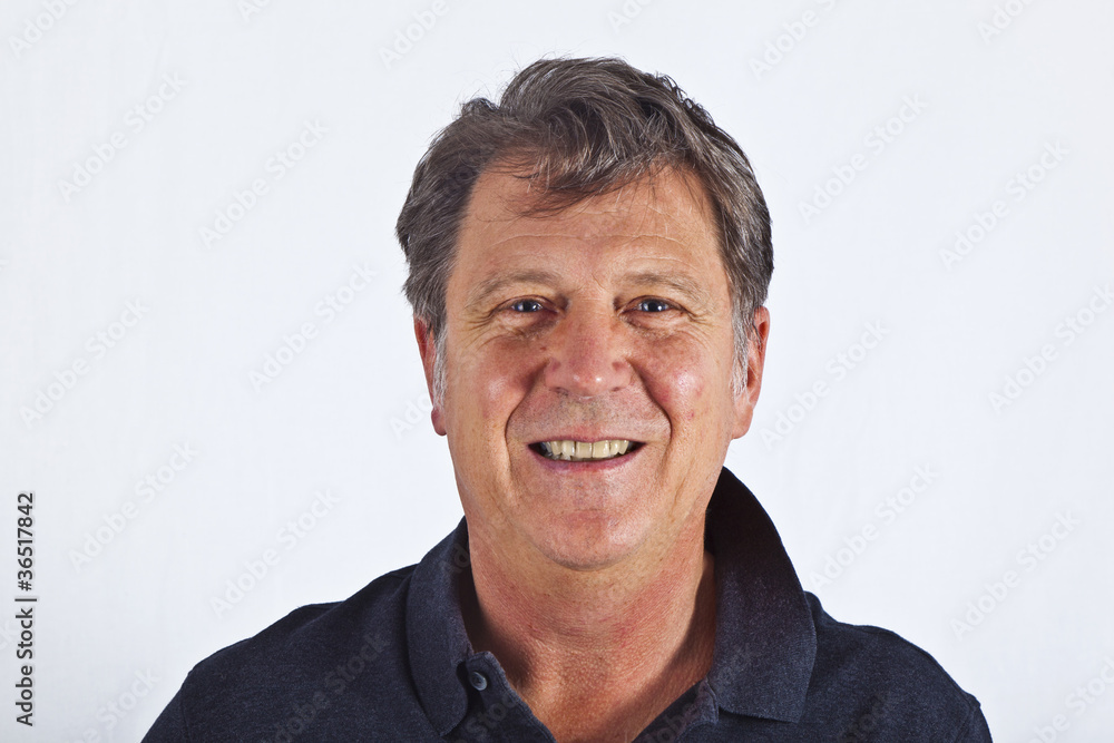 Obraz premium smart attractive man in studio isolated on white