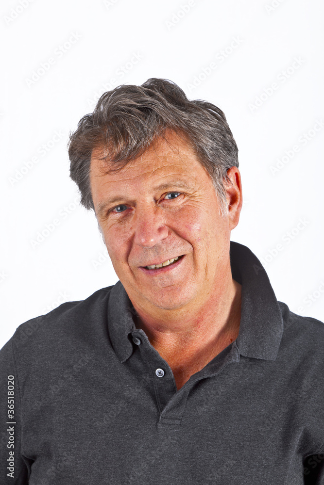 Obraz premium smart attractive man in studio isolated on white