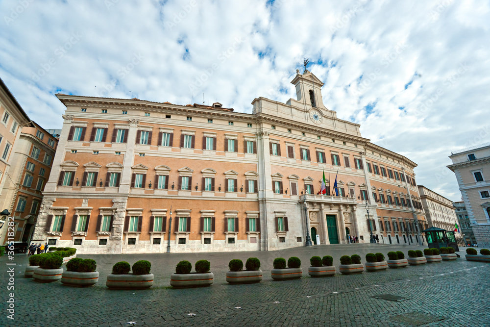 Montecitorio palace, Rome, Italy.