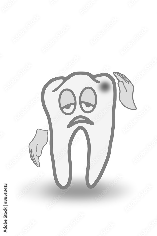 Very sick tooth, health and hygiene Very sick tooth, health and hygiene
