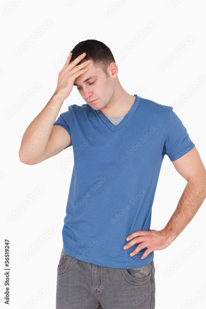 Portrait of a depressed man Portrait of a depressed man