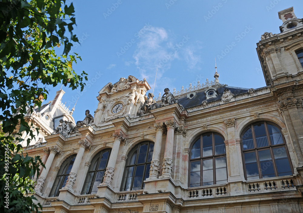 Palais de la Bourse at Place des Cordelier in Lyon, France