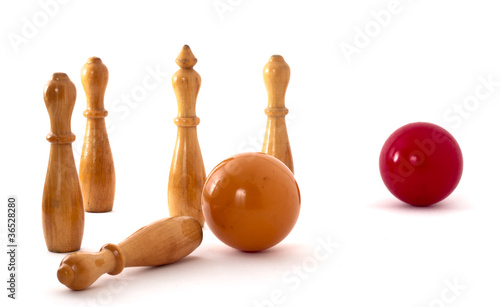 фотографія Billiard balls and pins