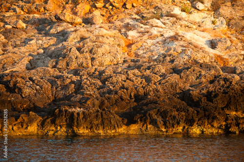 Orange Rocks At Sunrise