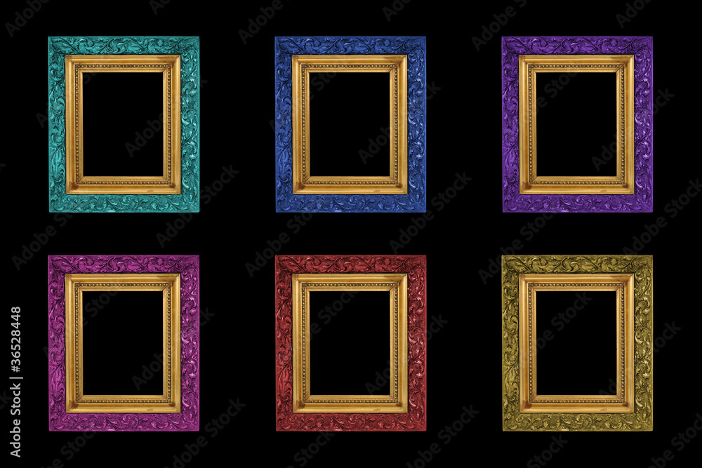 Isolated colour frames Isolated colour frames