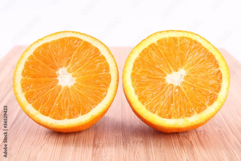 Fototapeta premium Orange cut in half
