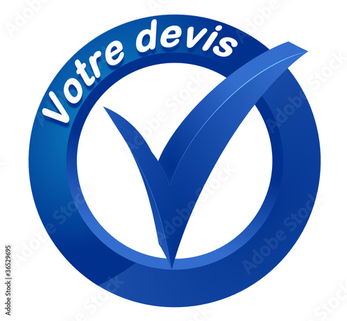 votre devis sur bouton web 3d bleu