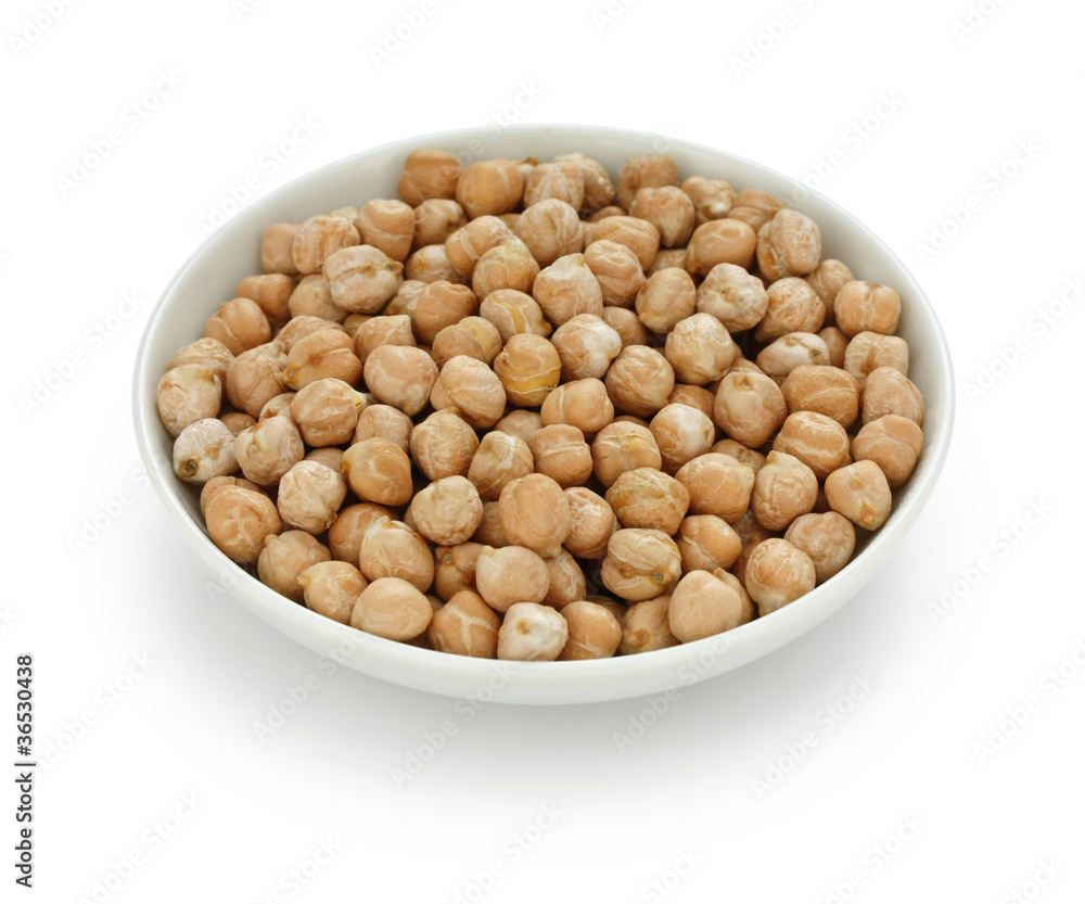chana, chickpea, garbanzo bean in a small dish