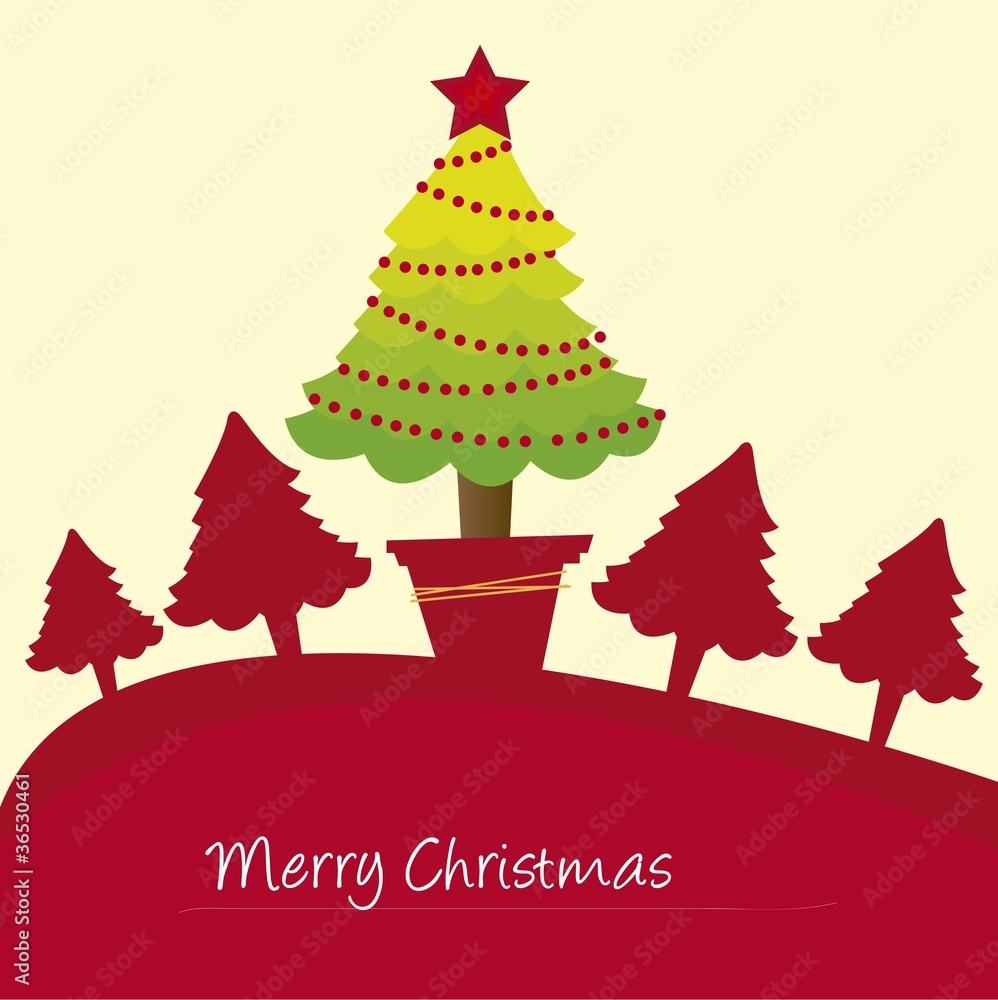 Fototapeta premium trees card