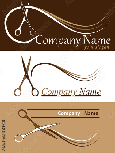Friseur - Firmenzeichen Set