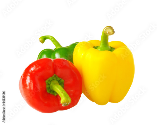 Close up of a pepper isolated