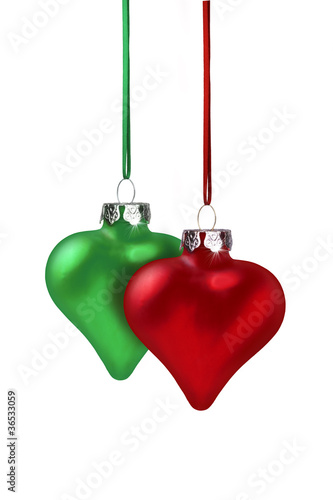 Rotes und Grünes Weihnachtsherz