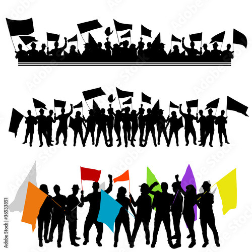 fun group with flags