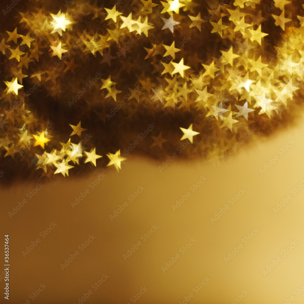 golden star bokeh background
