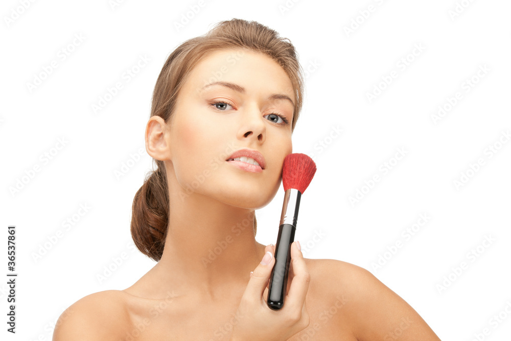 beautiful woman with brush