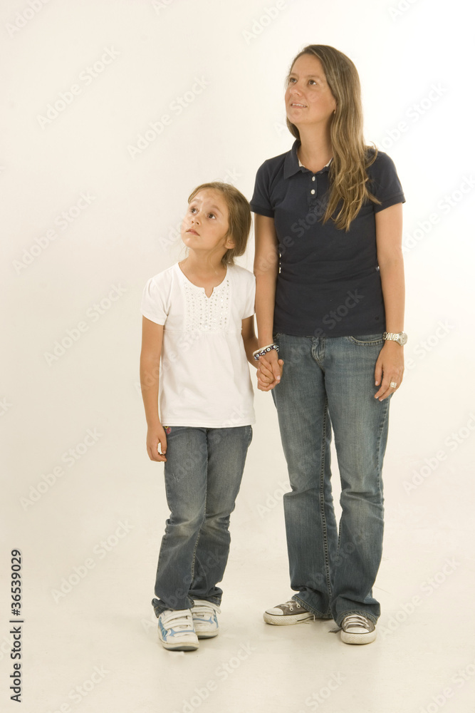 Beautiful Mother And Daughter Looking Beautiful Mother And Daughter Looking