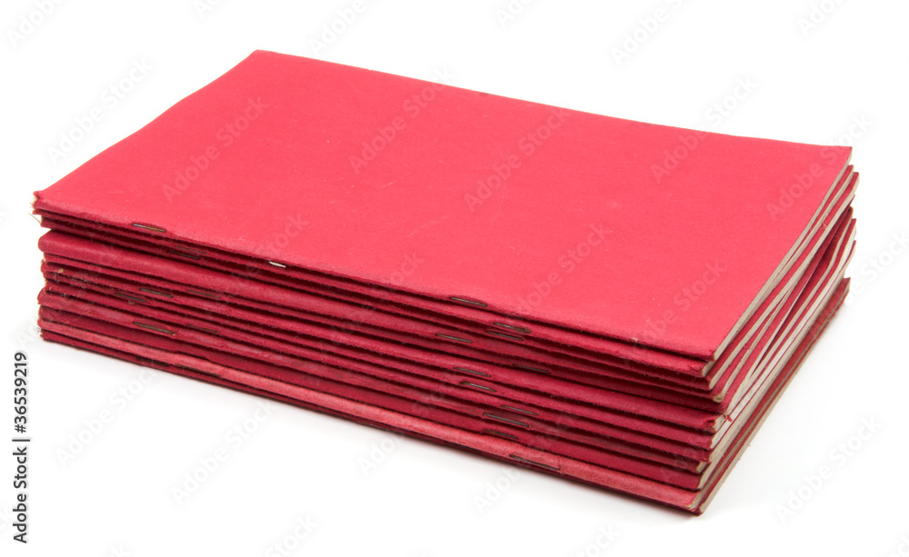 Stack of old exercise books Stack of old exercise books