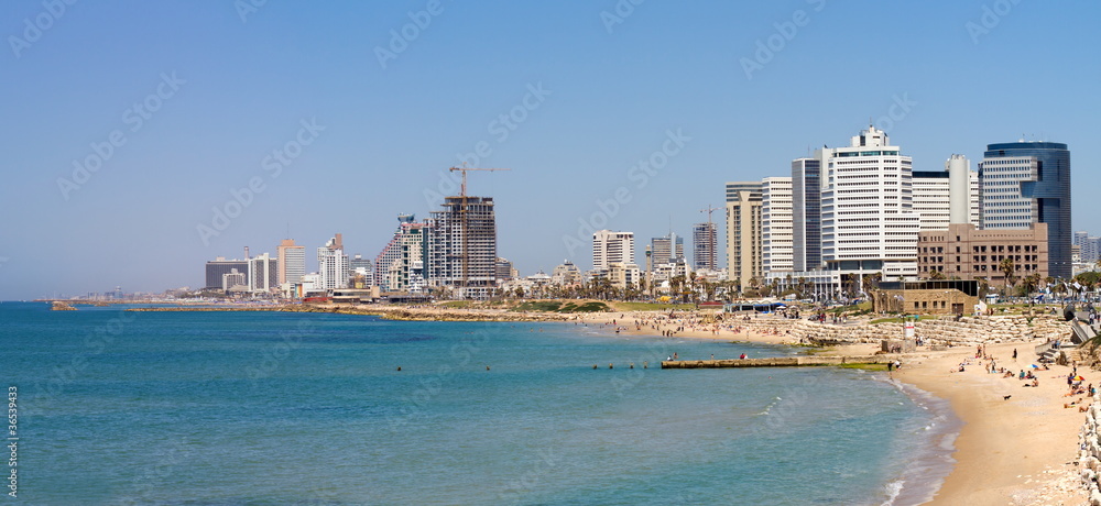 Tel-Aviv beach panorama.Jaffa. Israel. Tel-Aviv beach panorama.Jaffa. Israel.