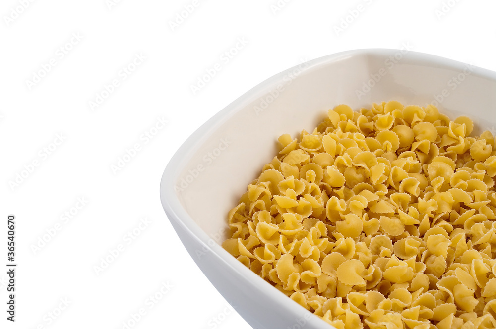 Egg noodles in a bowl for soup Egg noodles in a bowl for soup