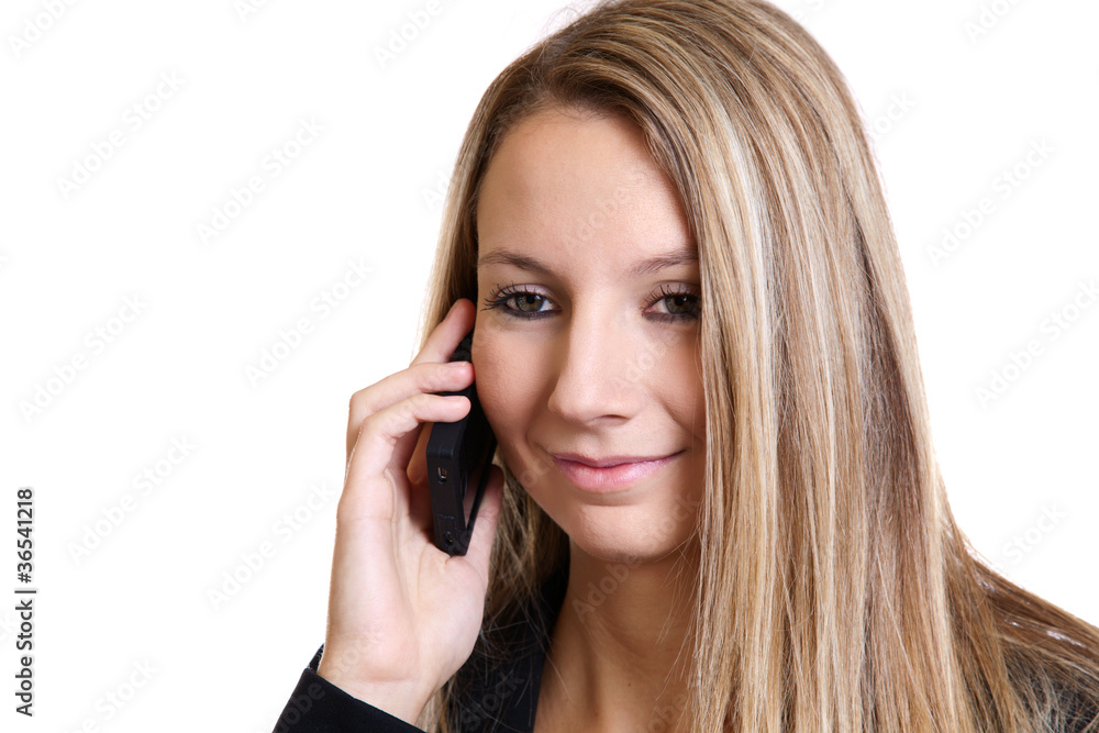 Businesswoman talking on the phone Businesswoman talking on the phone