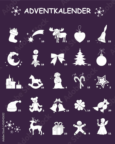 Adventkalender mit Zahlen