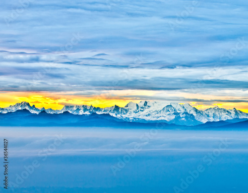 Chablais Alps At Sunrise