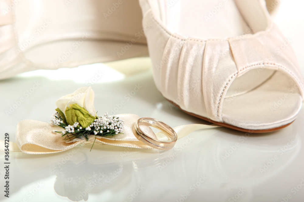 Elegant wedding shoes composition Elegant wedding shoes composition