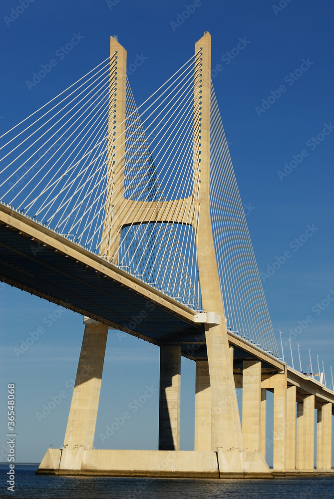Fototapeta premium Vasco da Gama bridge, Lisbon, Portugal