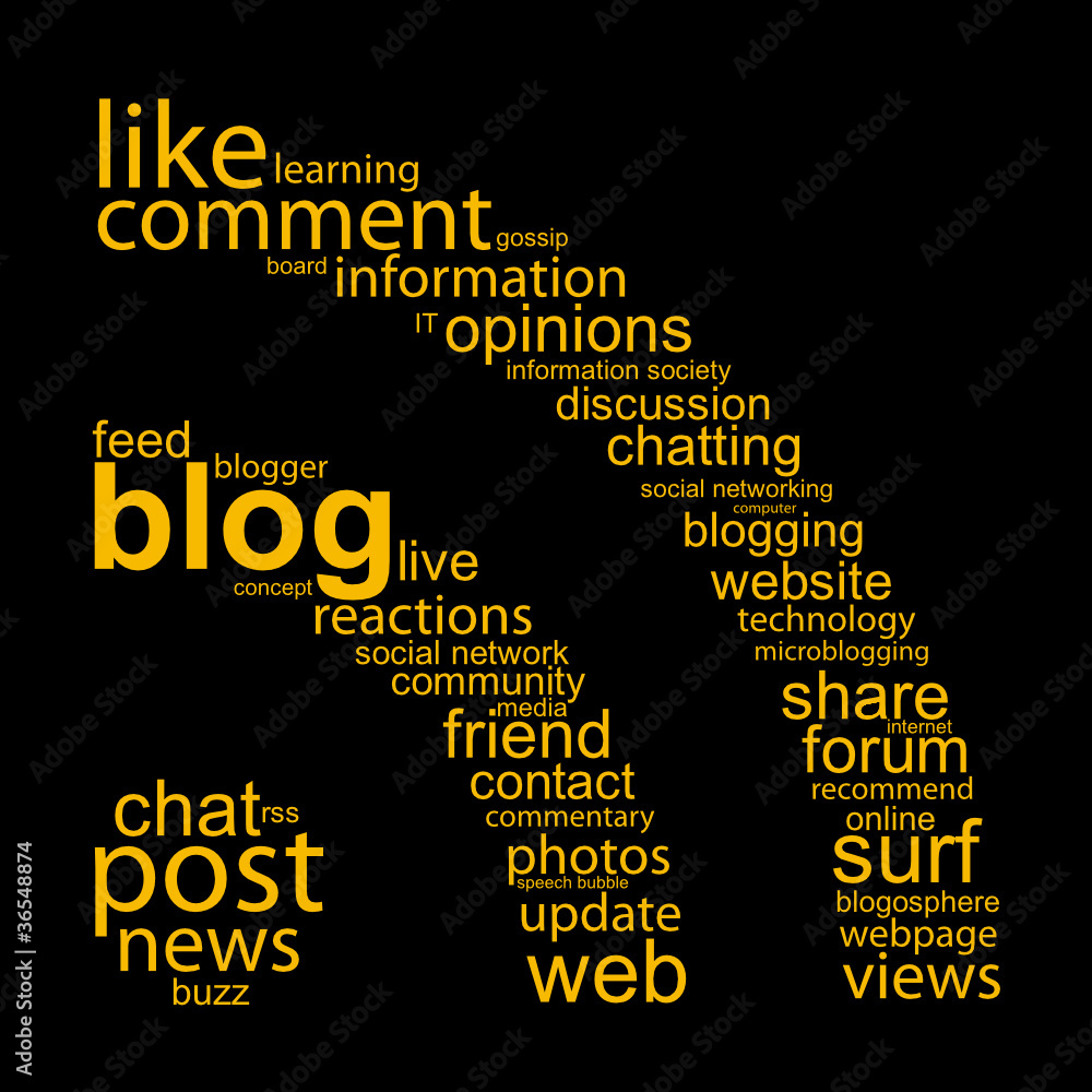 BLOG Tag Cloud (rss icon web internet button social networking)