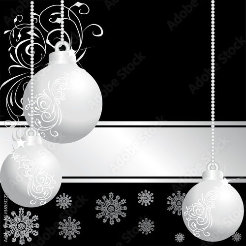 three  silver  christmas balls 4