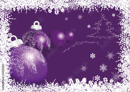 violet christmas ball