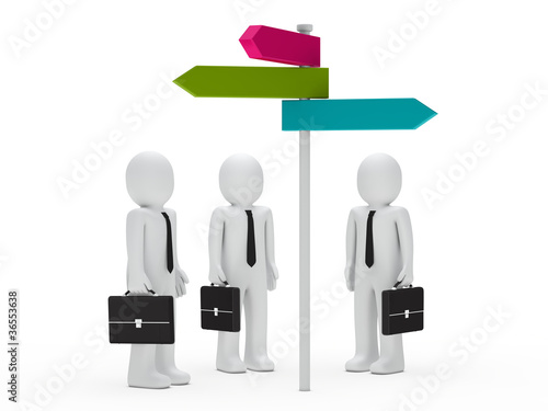 business men team choice way