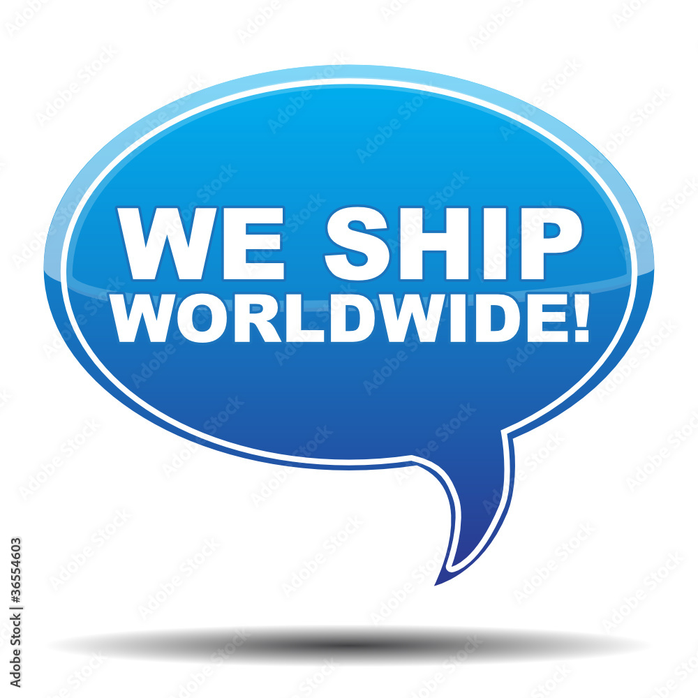 WE SHIP WORLDWIDE! ICON