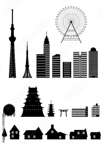 建築物シルエット