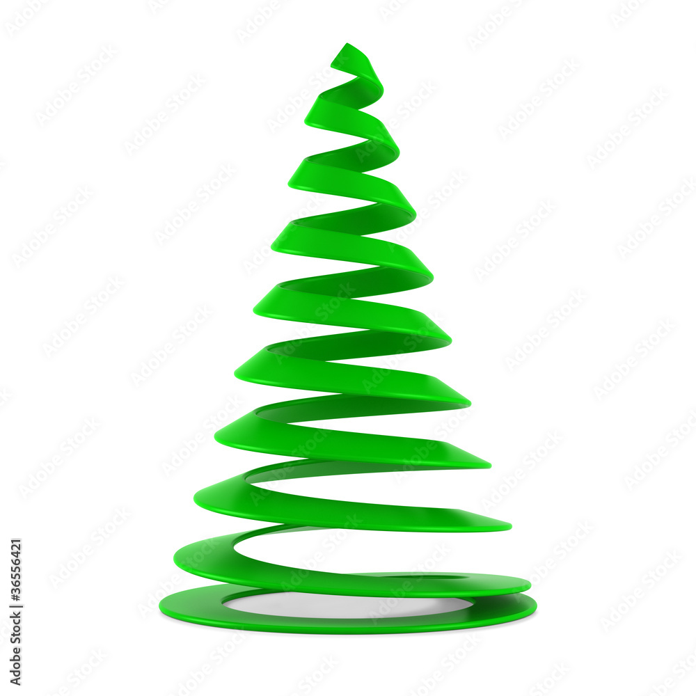 Stylized Christmas tree in green plastic Stylized Christmas tree in green plastic