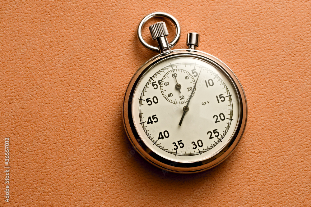 Stopwatch isolated on the paper background Stopwatch isolated on the paper background