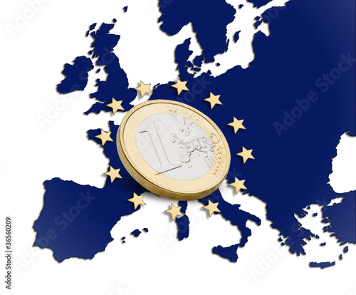 Eine Euromünze