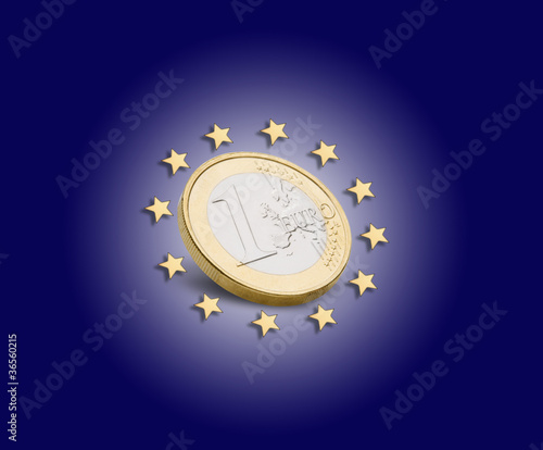 Eine Euromünze