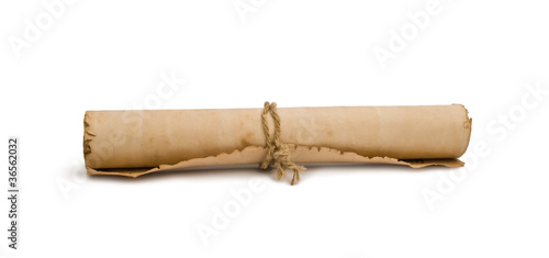 old paper on a white background