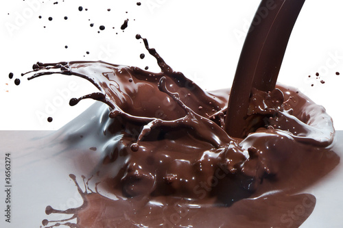 pouring chocolate