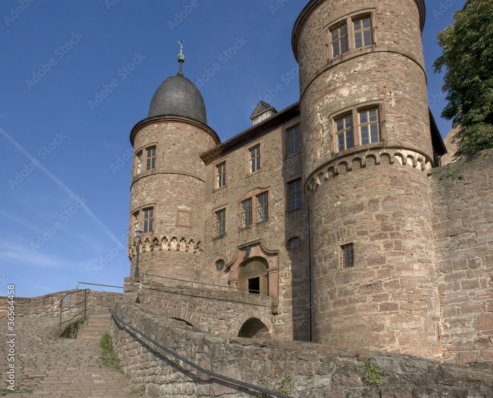 Wertheim Castle detail at summer time