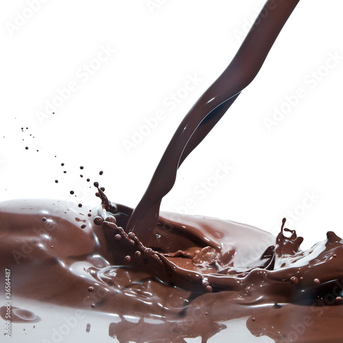 pouring chocolate