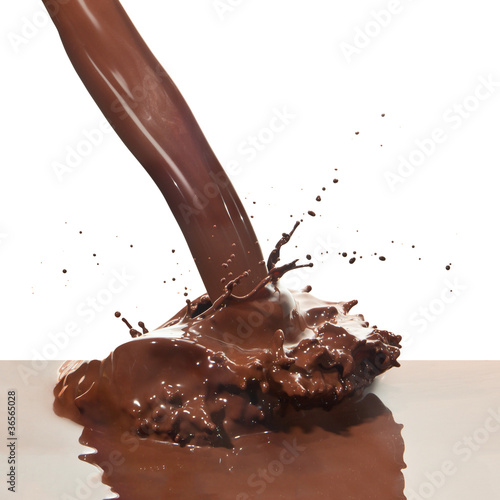 pouring chocolate