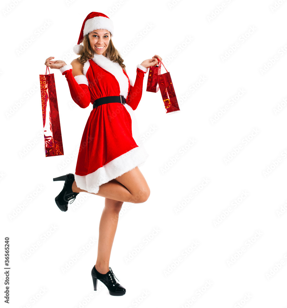 Santa woman full length Santa woman full length