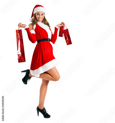 Santa woman full length